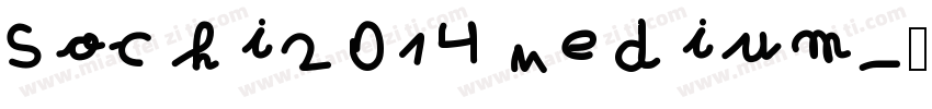 Sochi2014 Medium字体转换